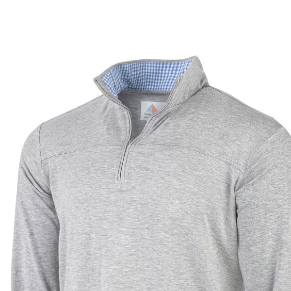 FINAL SALE -Seaside Deckhand Q-Zip - Athletic Grey (SMALLS) Hot on Sale