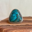 Beautiful Turquoise and Sterling Silver Adjustable Ring Online now