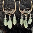 Prehnite Nugget Chandelier Earrings For Sale