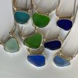 Sea Glass Pendants with Double Bail Genuine Sea Glass and Sterling Silver Pendant - Variety of Colors: Cornflower, Cobalt, Aqua, & Green - Each Sold Separately Sale