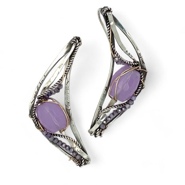 Boomerang Lavender Post Earrings E83273 Hot on Sale