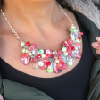 Gorgeous Handmade Pink Branch Necklace Fashion