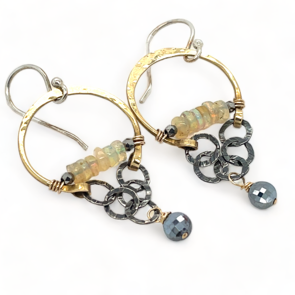 Iridescent Hoop Earrings E82537 Fashion