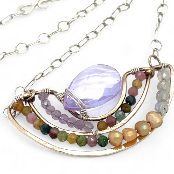 Amethyst Rainbow Necklace 82388N For Cheap