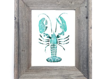 16 x 13 Framed Teal Lobster Cheap