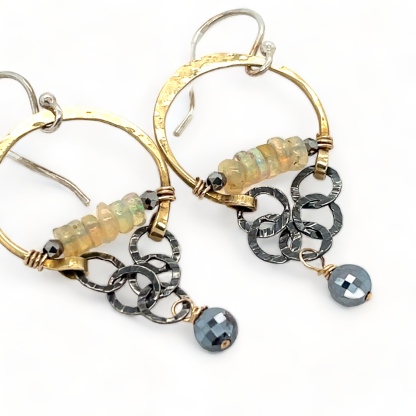 Iridescent Hoop Earrings E82537 Fashion