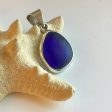 Unique Cobalt Sea Glass and Sterling Silver Pendant Fashion