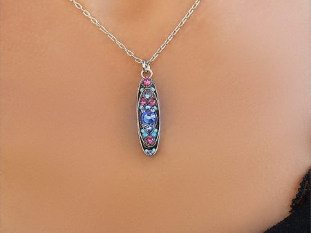 Firefly Swarovski Crystals and Sterling Silver Necklace For Sale