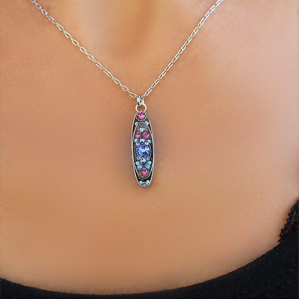 Firefly Swarovski Crystals and Sterling Silver Necklace For Sale