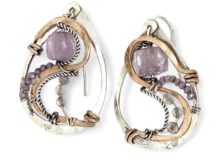 Amethyst Serpentine Post Earrings E83272 Online