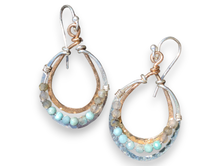 Amazonite Channel Hoop Earrings E76081 Online