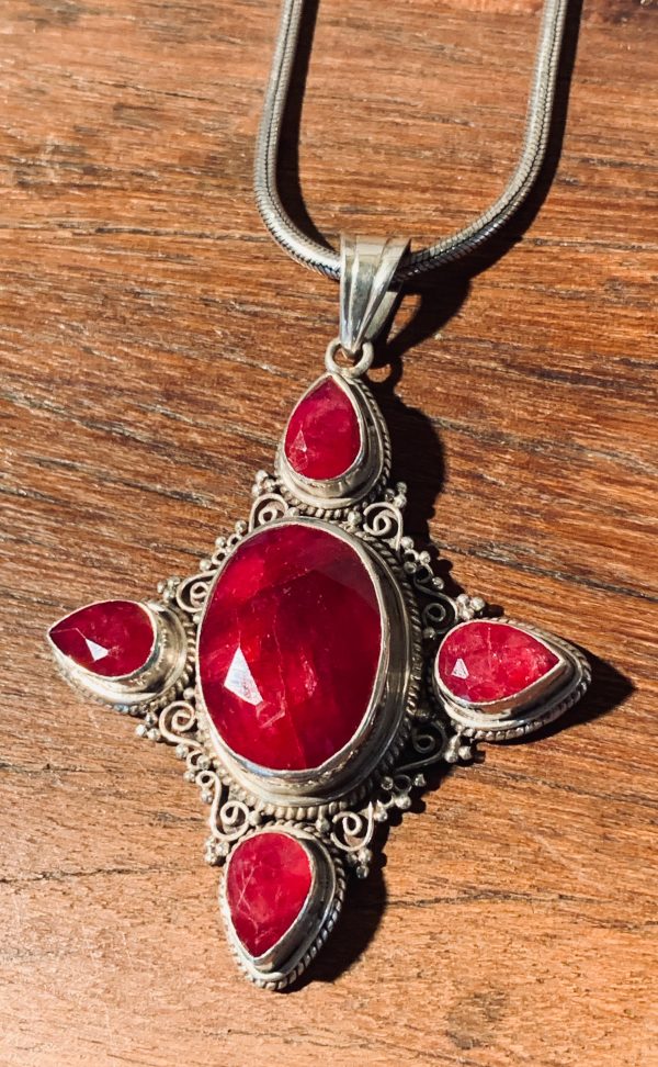 Ruby Star Pendant Online Sale