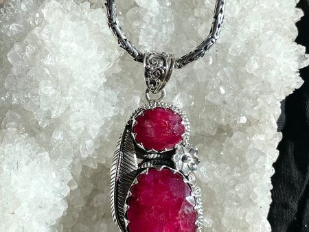 Flower of The Heart Ruby Pendant Hot on Sale