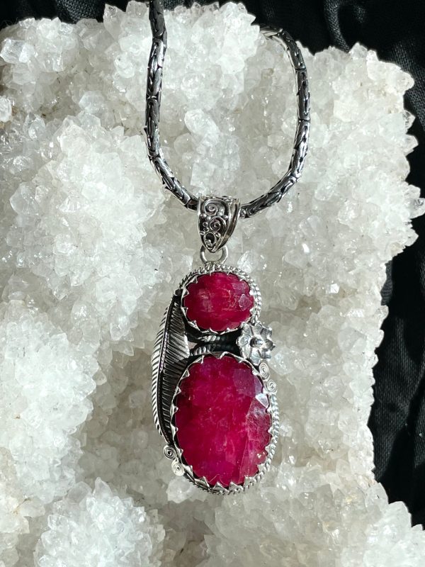 Flower of The Heart Ruby Pendant Hot on Sale