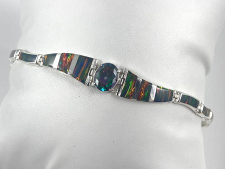 Lab Opal & Mystic Topaz set in Sterling Silver Bracelet Supply