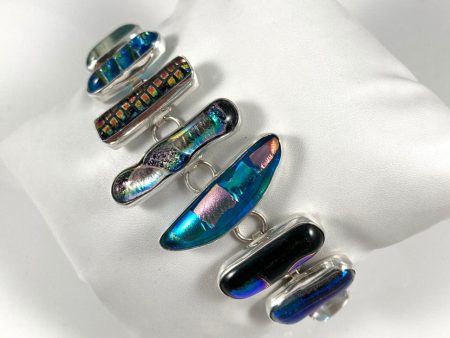 Dichroic Glass & Sterling Silver Bracelet Supply