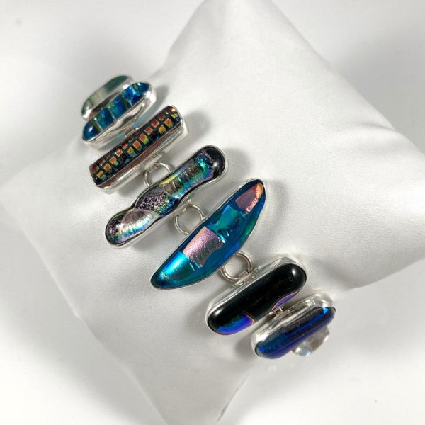 Dichroic Glass & Sterling Silver Bracelet Supply