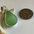 Green Sea Glass and Sterling Silver Pendant Fashion