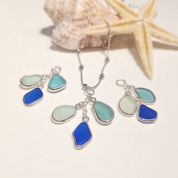 Beautiful Sea Glass and Sterling Silver Pendant from Our Mist Collection For Cheap