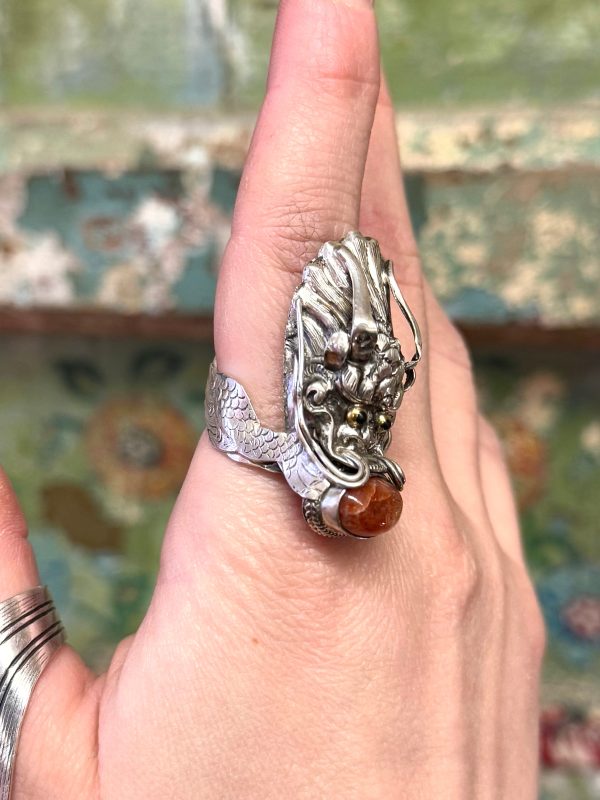 Sunstone Dragon Ring For Cheap