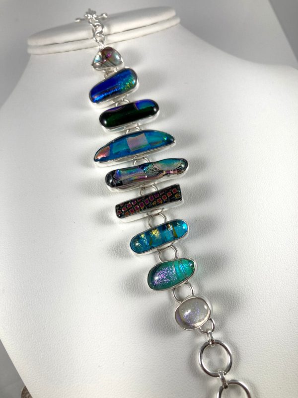 Dichroic Glass & Sterling Silver Bracelet Supply