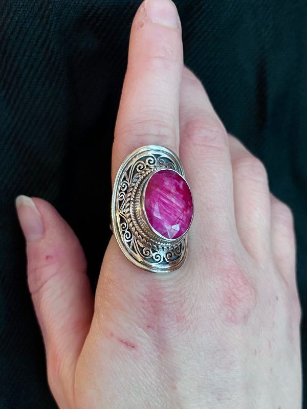 Shield of Compassion Ruby Ring For Cheap