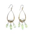 Prehnite Nugget Chandelier Earrings For Sale