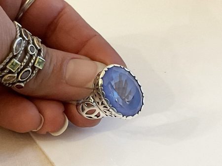 Blue Sapphire Quartz & Sterling Silver Ring by Janice Gerardi Cheap