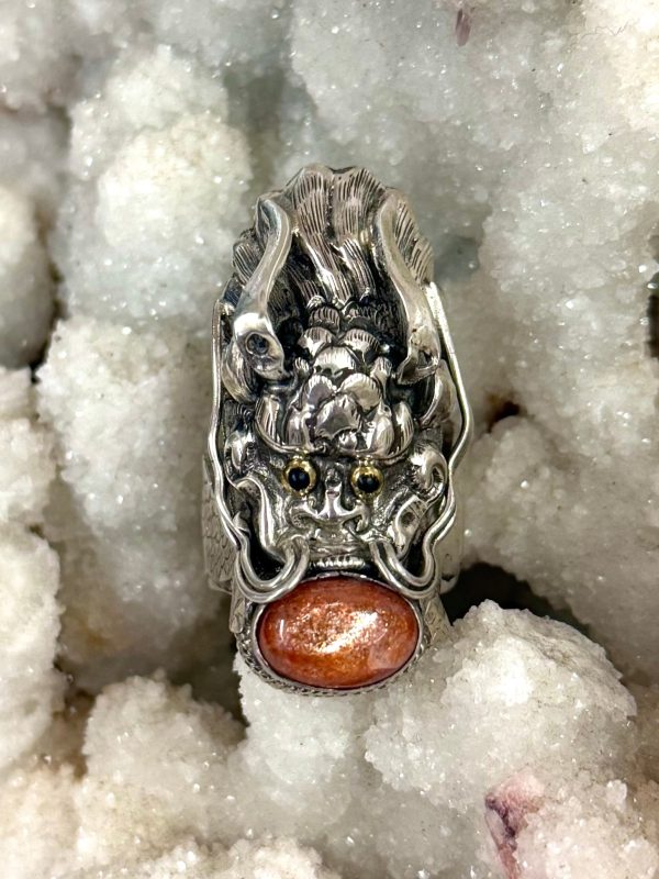 Sunstone Dragon Ring For Cheap