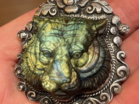 Labradorite Tigress Protection Pendant Cheap