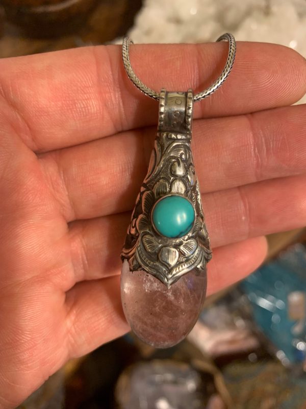 Crystal and Turquoise Pendant Online