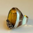 Amber Tree of Life, Sterling Silver Ring Discount