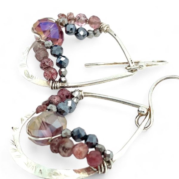 Crystal Heart Earrings E83153 Hot on Sale