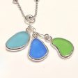 Beautiful Sea Glass and Sterling Silver Pendant from Our Tropical Collection Fashion