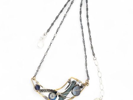 Kyanite Crescent Necklace 83350N Fashion