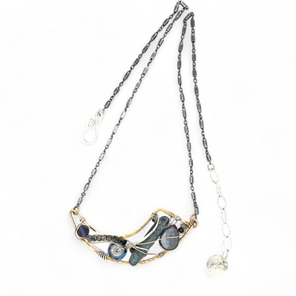 Kyanite Crescent Necklace 83350N Fashion