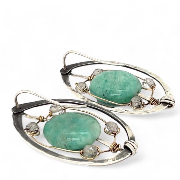 Chrysoprase Planet Post Earrings E83066 Fashion