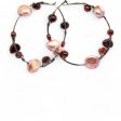 Rose Hoop Earrings E83515 Online Hot Sale