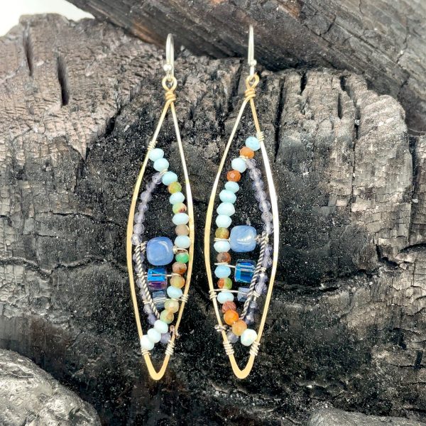 Sand and Sea Marquise Earrings For Cheap