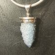 Aquamarine Aura Druzy Pendant Cheap