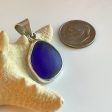 Unique Cobalt Sea Glass and Sterling Silver Pendant Fashion