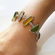 Colorful Sea Glass & Sterling Silver Bracelet Online