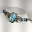 Sea Glass, Larimar, Blue Topaz  & Sterling Silver Bracelet Supply