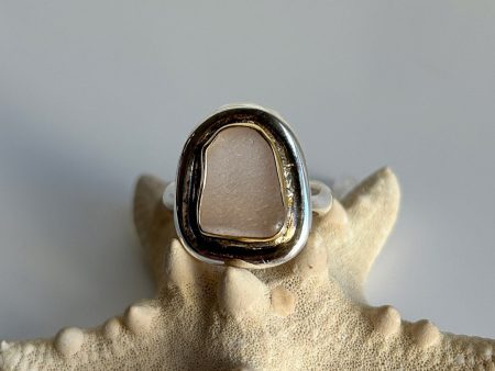 Gold Voyager Genuine Sea Glass Ring Online Sale