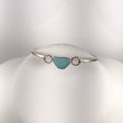 Aqua Sea Glass & Sterling Silver Bracelet Supply