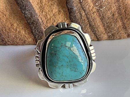 Genuine Turquoise and Sterling Silver Handcrafted Ring Online