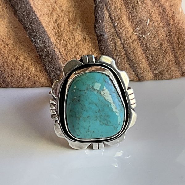 Genuine Turquoise and Sterling Silver Handcrafted Ring Online