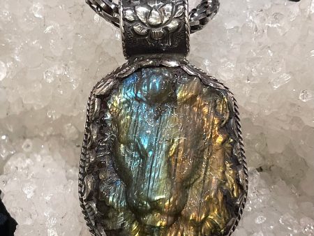 Lion Labradorite Pendant on Sale