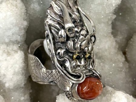 Sunstone Dragon Ring For Cheap