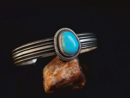 Turquoise & Sterling Silver Bracelet Online now